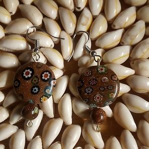 Beautiful Alaska artisan glass bead earrings